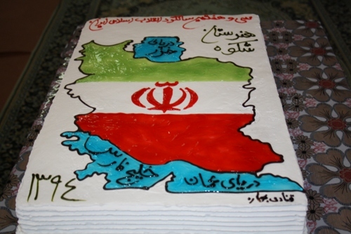 پخت کیک پیروزی و جشنواره نقاشی در خدابنده+تصاویر