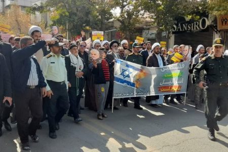 راهپیمایی محکومیت جنایات رژیم صهیونیستی در خدابنده+فیلم