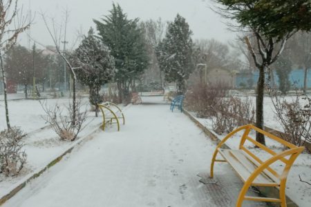 بارش زیبای برف در خدابنده+فیلم