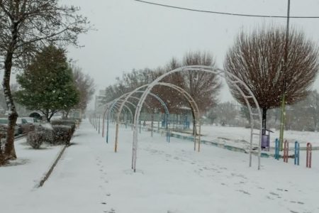 بارش برف در خدابنده+تصاویر
