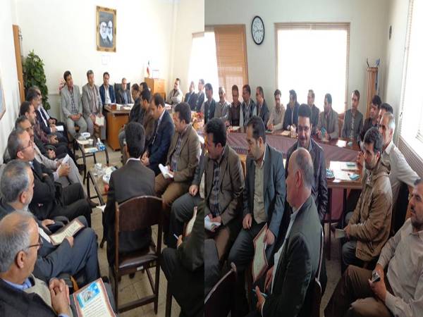 دید وبازدید کارکنان اداری با مدیر آموزش وپرورش خدابنده