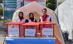 جمع‌آوری کمک‌های نقدی برای مردم لبنان در خدابنده+فیلم