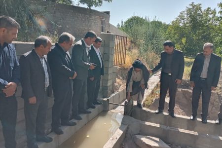 افتتاح طرح کانال بتنی انتقال آب کرسف+تصاویر